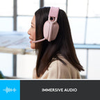 Logitech 981-001258 Zone Vibe 100 Wireless Headset Rose (Renewed)