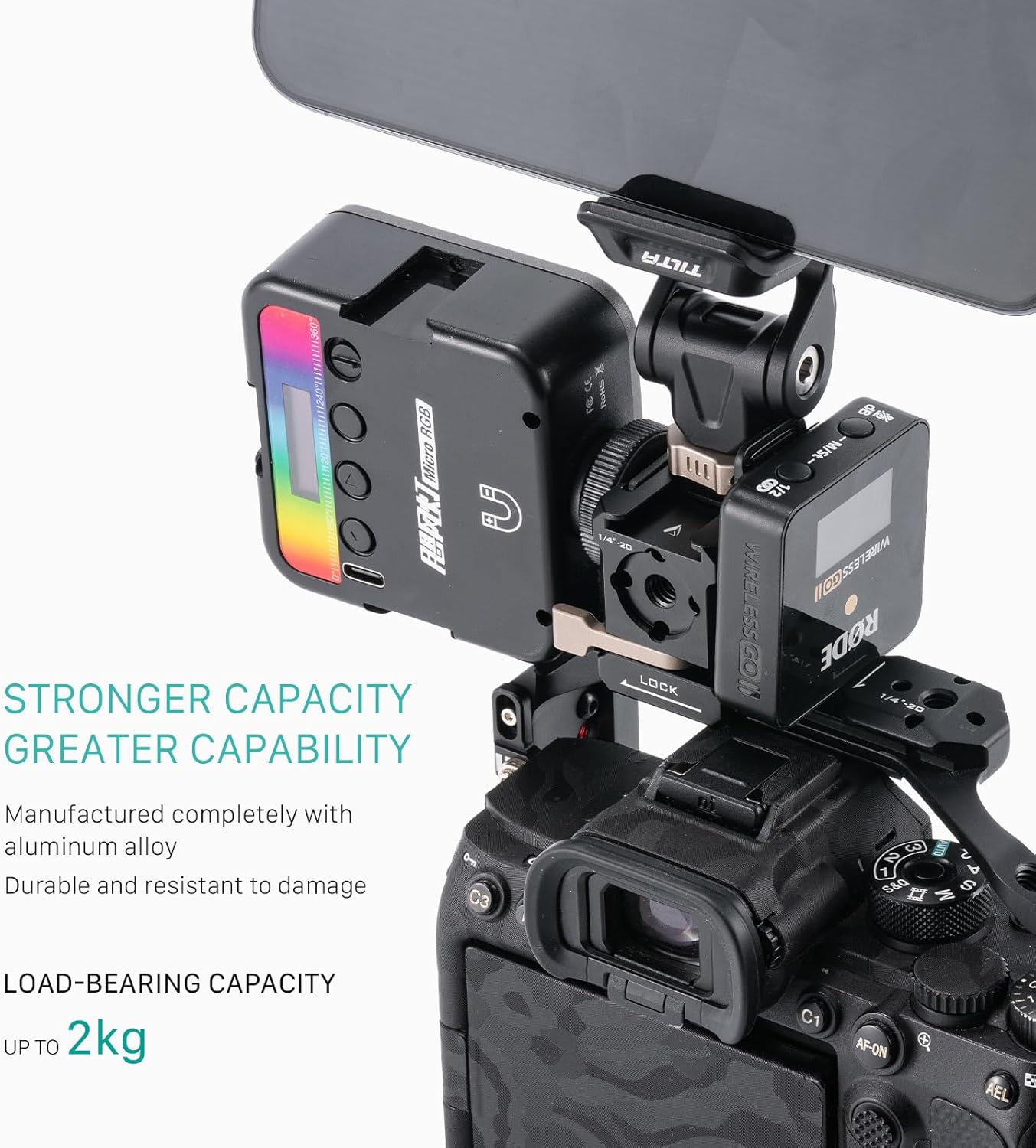 Tilta TA-CMB-B Multi-Functional Cold Shoe Mounting Bracket Black