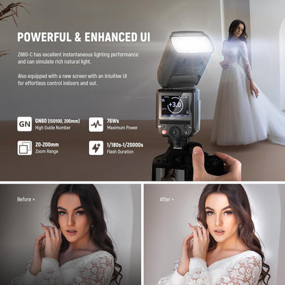 Neewer Z880-C 2.4G TTL Speedlite Camera Flash Canon