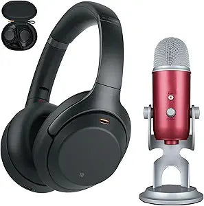 Sony E15SNWH1000XM3B Wireless Headphones Yeti Mic Bundle