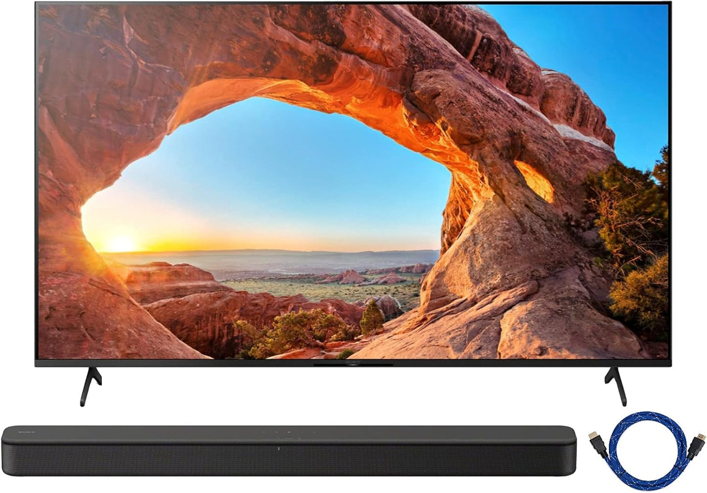 Sony X85J & HT-S100F 75-Inch 4K Smart TV with Soundbar Bundle