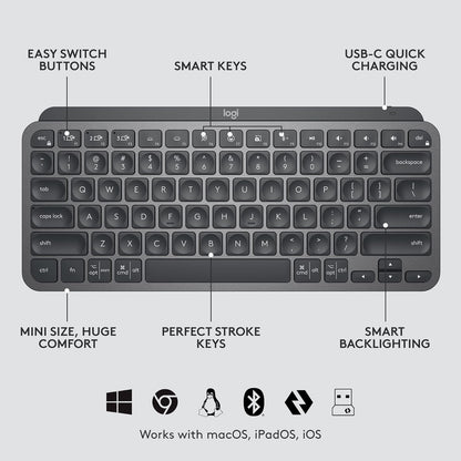 Logitech MX Keys Mini Graphite Wireless Keyboard & Mouse Combo