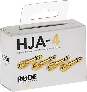 Rode HJA-4 Headphone Adapters 3.5mm to 1/4 inch (Pack of 4)