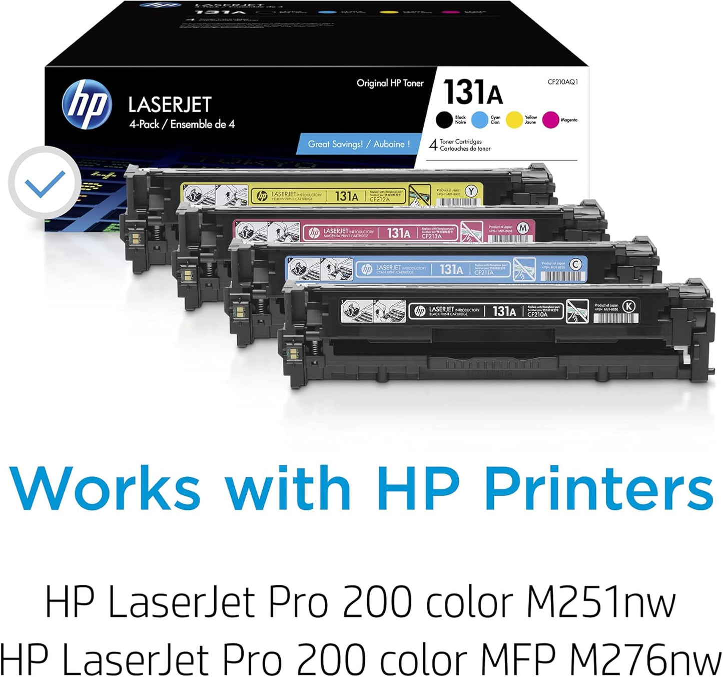 HP 131A Toner Cartridge 4-Pack (Black, Cyan, Magenta, Yellow)