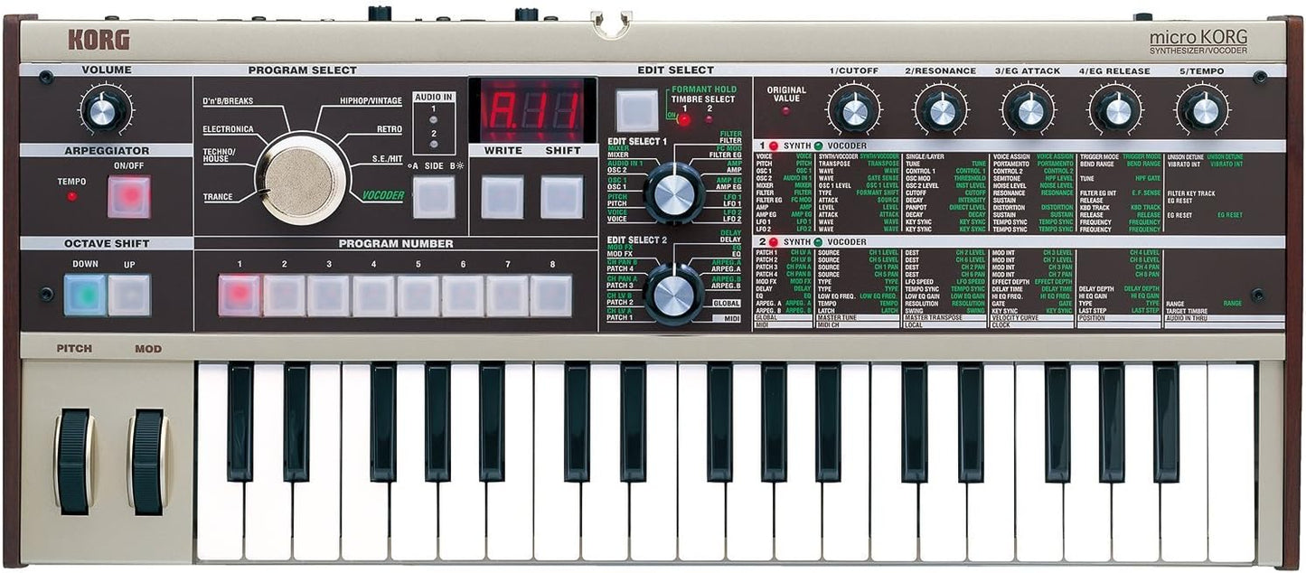 Korg MICROKORG Analog Modeling Synthesizer Vocoder
