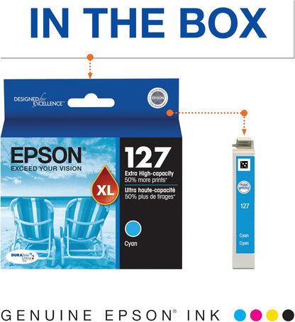 Epson T127220-S DURABrite Ultra Cyan Ink Cartridge