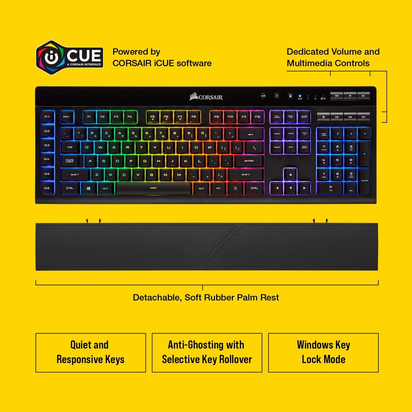 Corsair CH-925C015-NA K57 RGB Wireless Gaming Keyboard