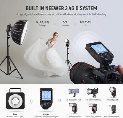 Neewer Q4 400Ws TTL Studio Flash Trigger Kit