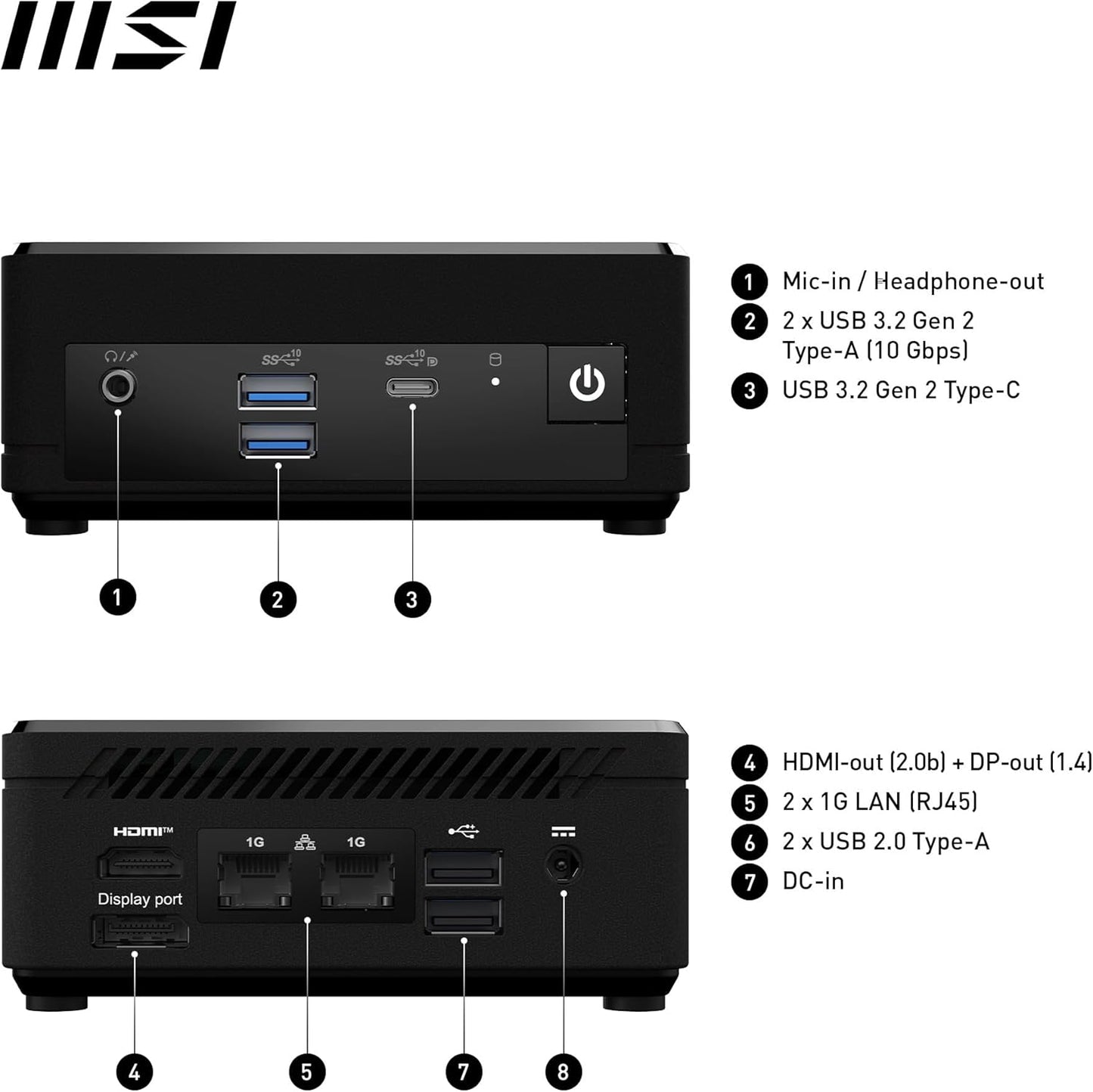 MSI CUBINADL019B Cubi N ADL Mini PC Barebone