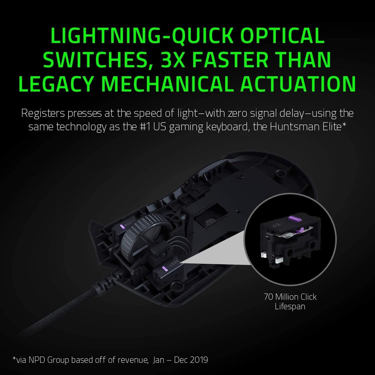 Razer Viper RZ01-02550100-R3U1 - Ultralight Ambidextrous Wired Gaming Mouse