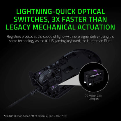 Razer Viper RZ01-02550100-R3U1 - Ultralight Ambidextrous Wired Gaming Mouse