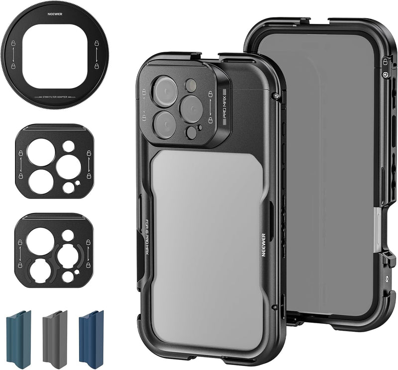 Neewer PA074 iPhone 16 Pro Max Cage Stabilizer Rig — main product image