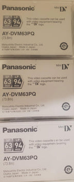 Panasonic MDV60DU3-188 MiniDV Video Tape Cassettes 3-Pack