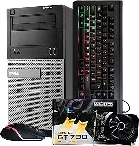 Dell OptiPlex Tower Gaming PC i5 16GB 128GB SSD GT 730 RGB Renewed