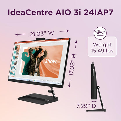Lenovo F0GH0166US IdeaCentre AIO Desktop Computer Black
