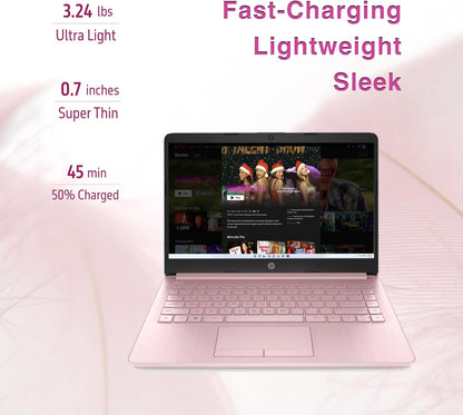 HP Stream 14" HD Laptop Celeron 16GB RAM 64GB eMMC Pink