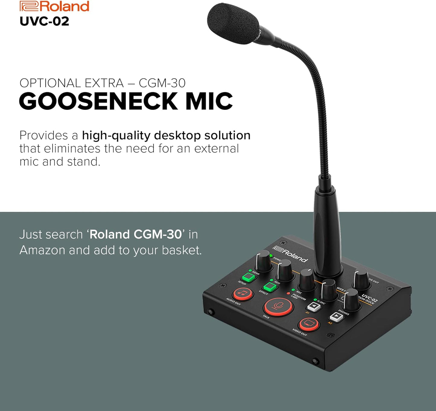 Roland UVC-02 Web Presentation Dock - Black