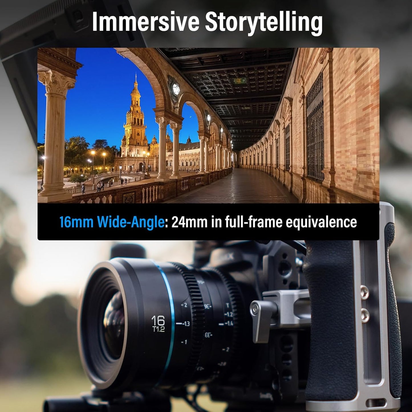 Sirui MS16L-B 16mm T1.2 Cine Lens - L Mount - Night Walker Series