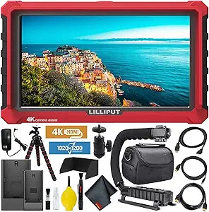Lilliput A7S-1 7" 4K HDMI Camera Field Monitor Bundle