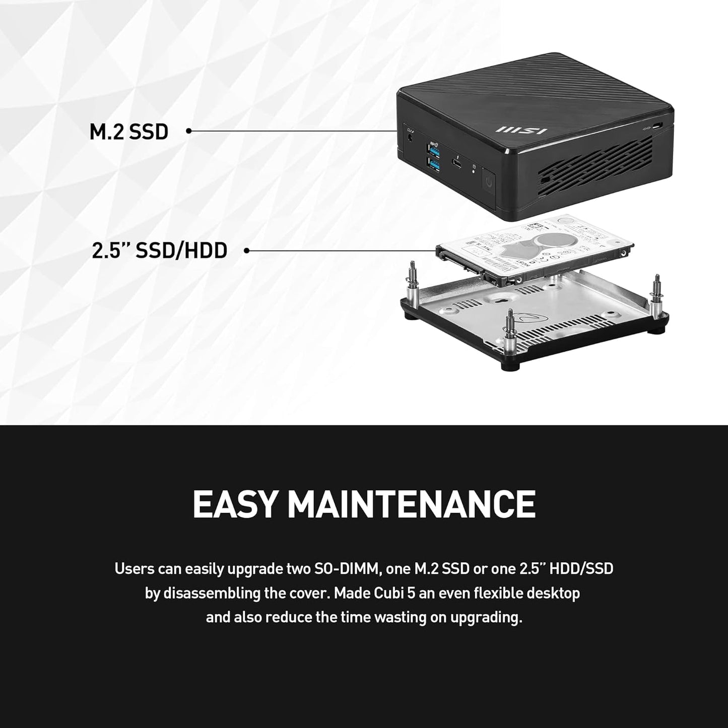 MSI CUBINADL019B Cubi N ADL Mini PC Barebone