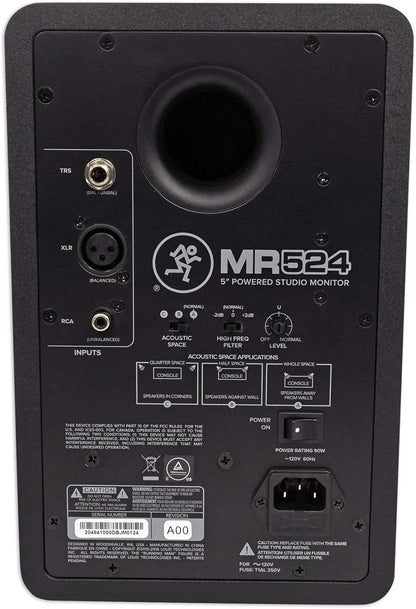 Mackie MR524 Studio Monitor Bundle Samson SR350 Headphones