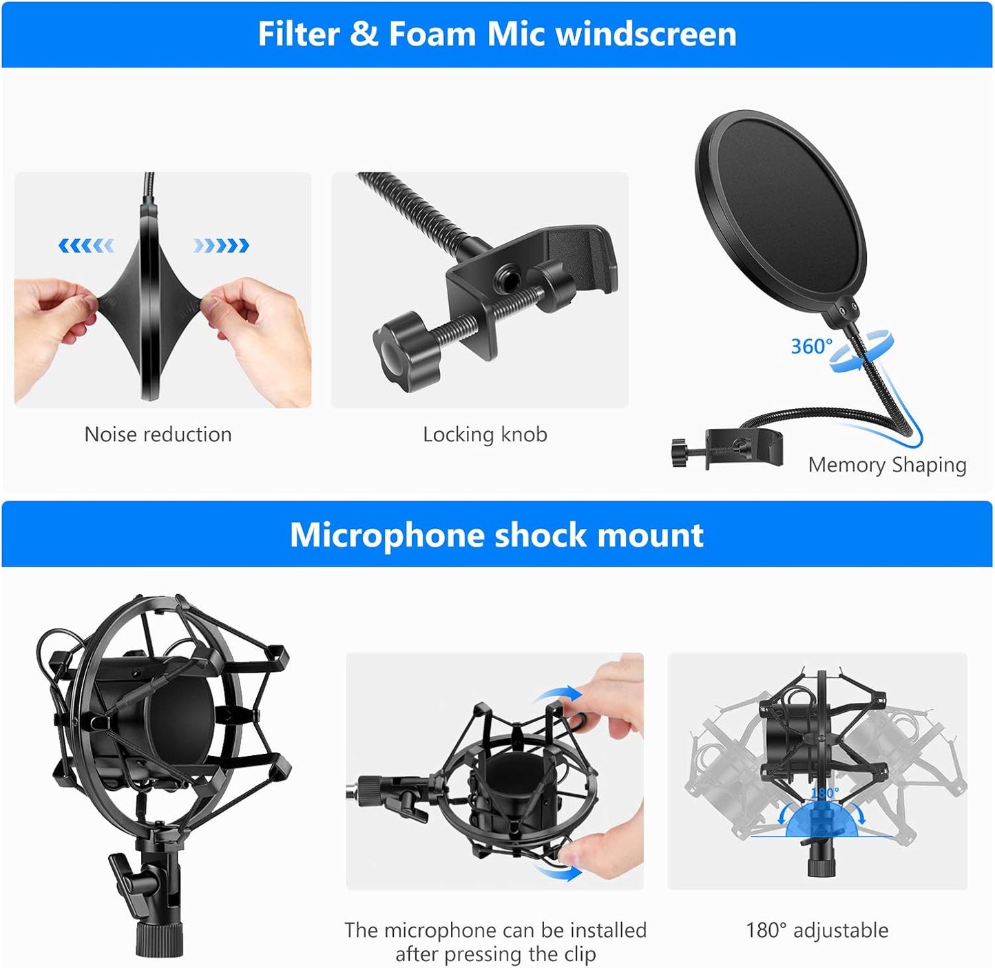 Neewer B00XOXRTX6 Condenser Microphone Scissor Arm Kit