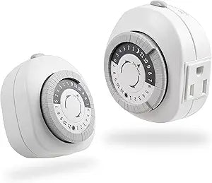 GE 46139 Heavy Duty 24-Hour Indoor Timer 2-Pack