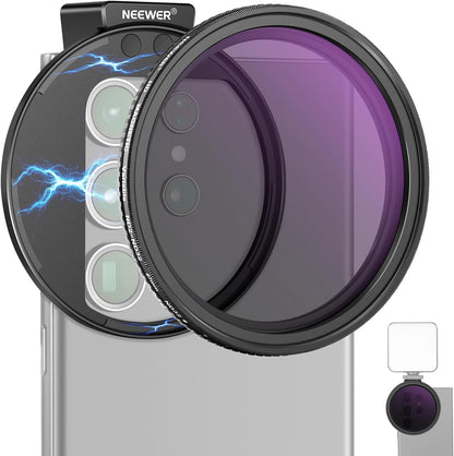 Neewer 10103980 67mm Magnetic ND Filter Phone Clip
