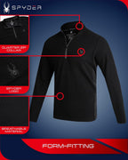 Spyder M CUT FLEECE QTR ZIP Men's Active Quarter Zip Sweatshirt