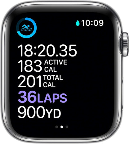 Apple Series 6 44mm Steel Watch GPS Cellular Renewed