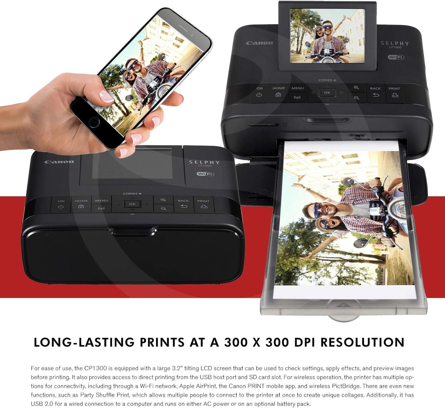 Canon 2234C013 SELPHY CP1300 Wireless Photo Printer Kit