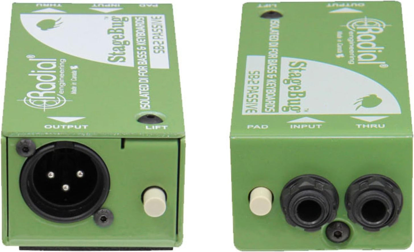 Radial Engineering StageBug SB-2 DI Box + Cables Bundle