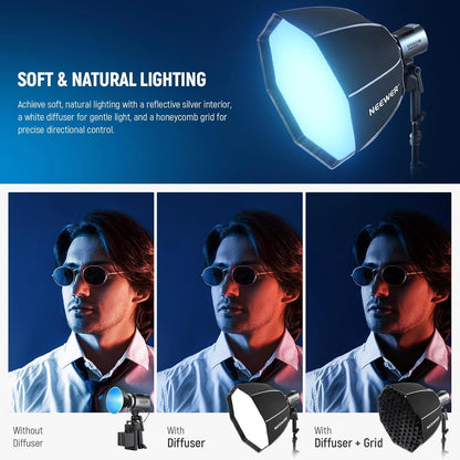 Neewer NS4P 50cm Octagonal Softbox with Grid