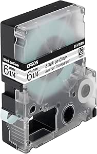 Epson C53S623403 LC-2TBN9 Label Tape Black/Transparent