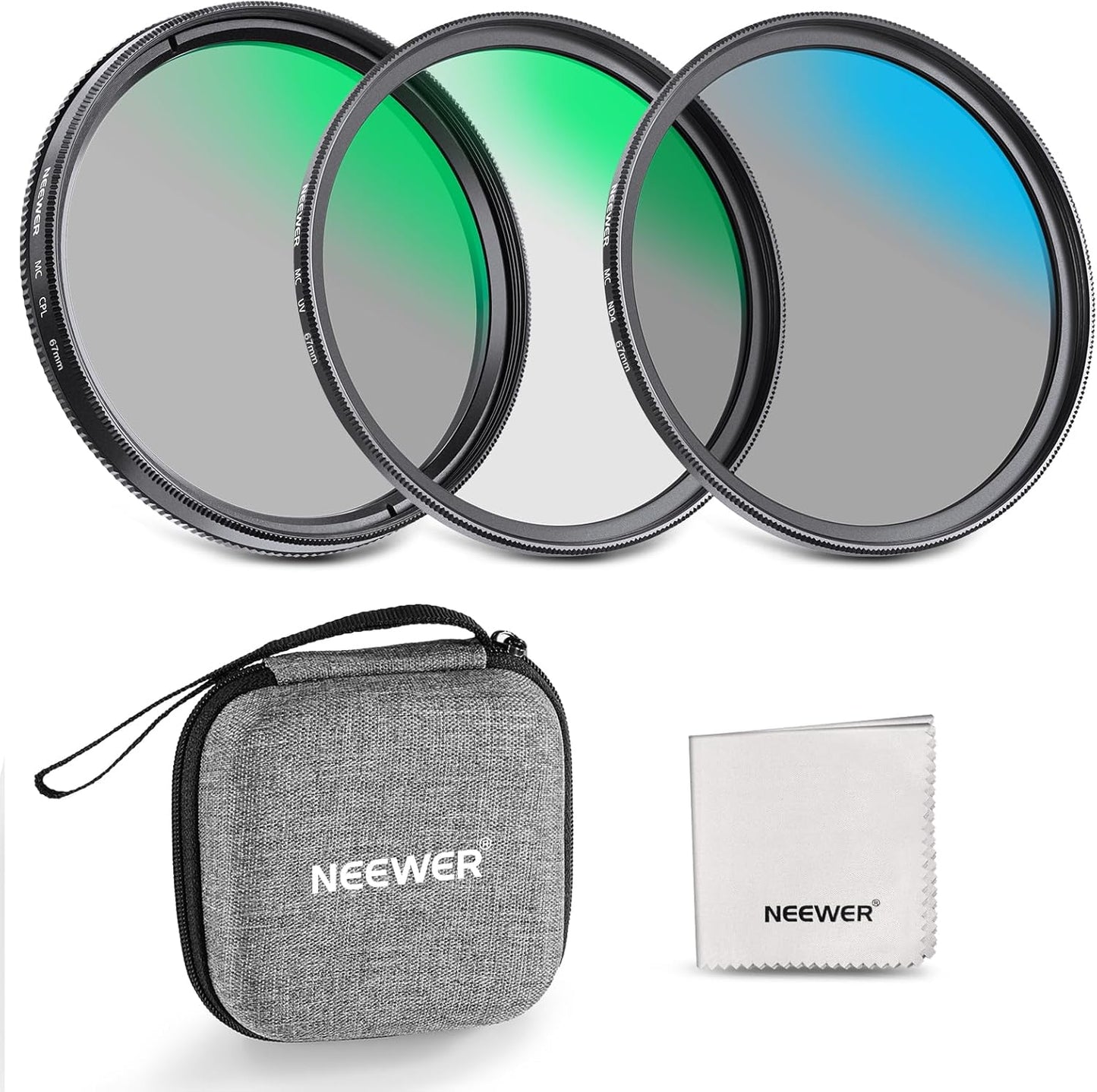 Neewer 10103741 67mm UV CPL ND Filter Kit