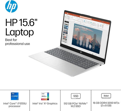 HP Business Laptop i7-1255U 15.6" FHD Touchscreen, Office 2024