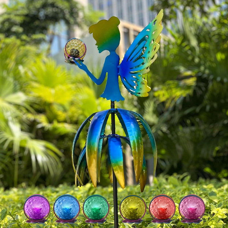 AOC FZ0000R 55'' Fairy Wind Spinner Solar LED Blue — main product image