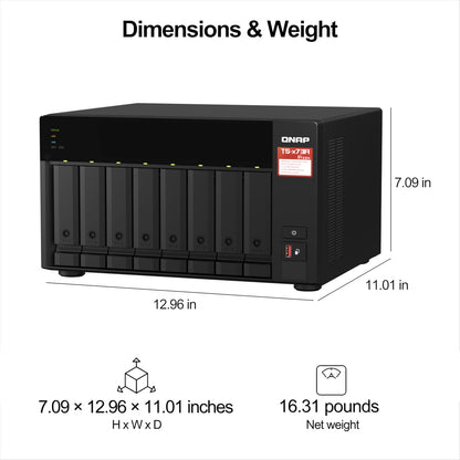 QNAP TS-873A-SW5T-US 8-Bay NAS with 2.5GbE Switch