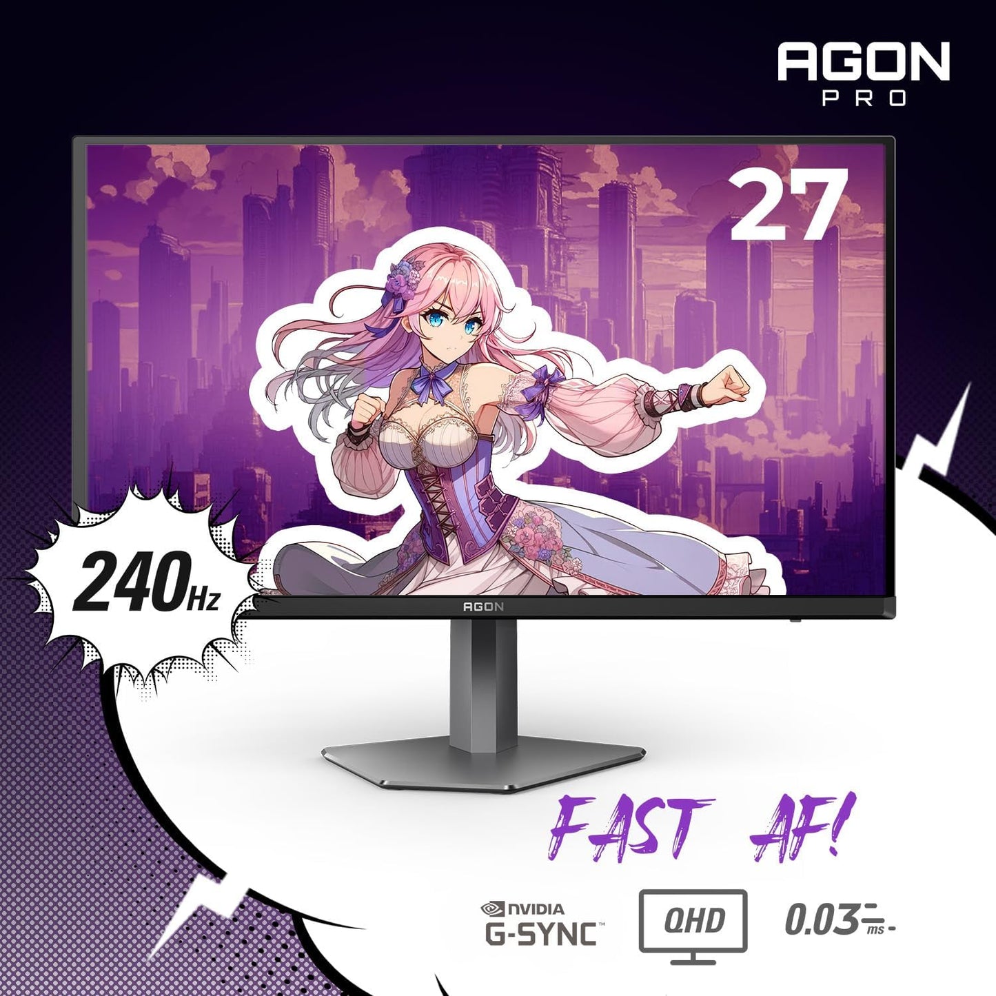 AOC AG276QZD2 Agon PRO 27" OLED 240Hz Gaming Monitor