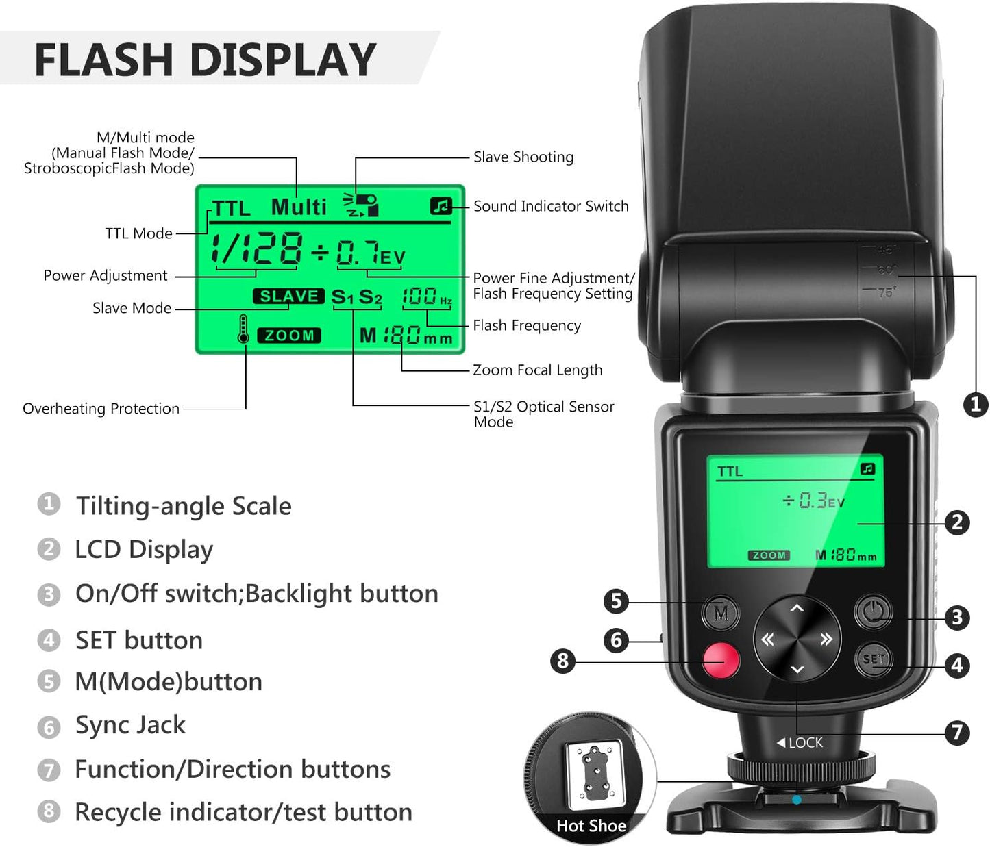 Neewer 750II TTL Camera Flash Speedlite Nikon