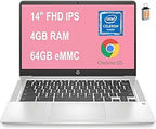 HP Flagship Chromebook 14 FHD IPS Renewed Laptop