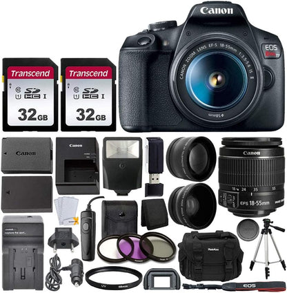 Canon Canon EOS Rebel T7 DSLR Camera Bundle with 18-55mm Lens (Renewed)