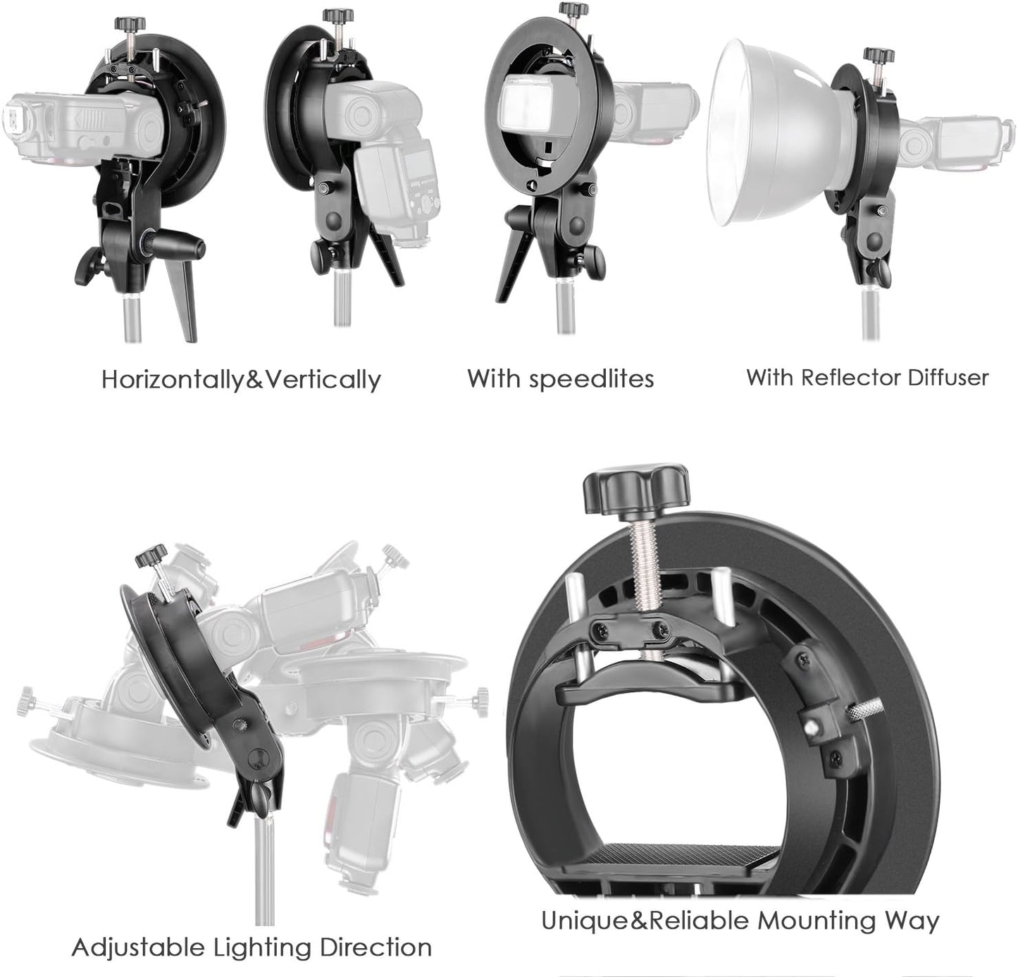 Neewer 90088221 S-Type Bracket Bowens Mount Speedlite