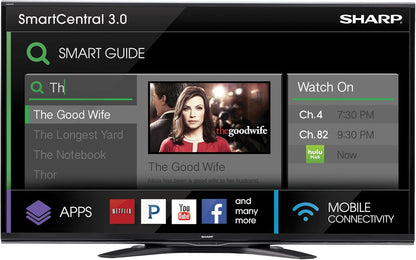 Sharp LC60EQ10U 60-Inch Aquos Q 1080p Smart LED TV
