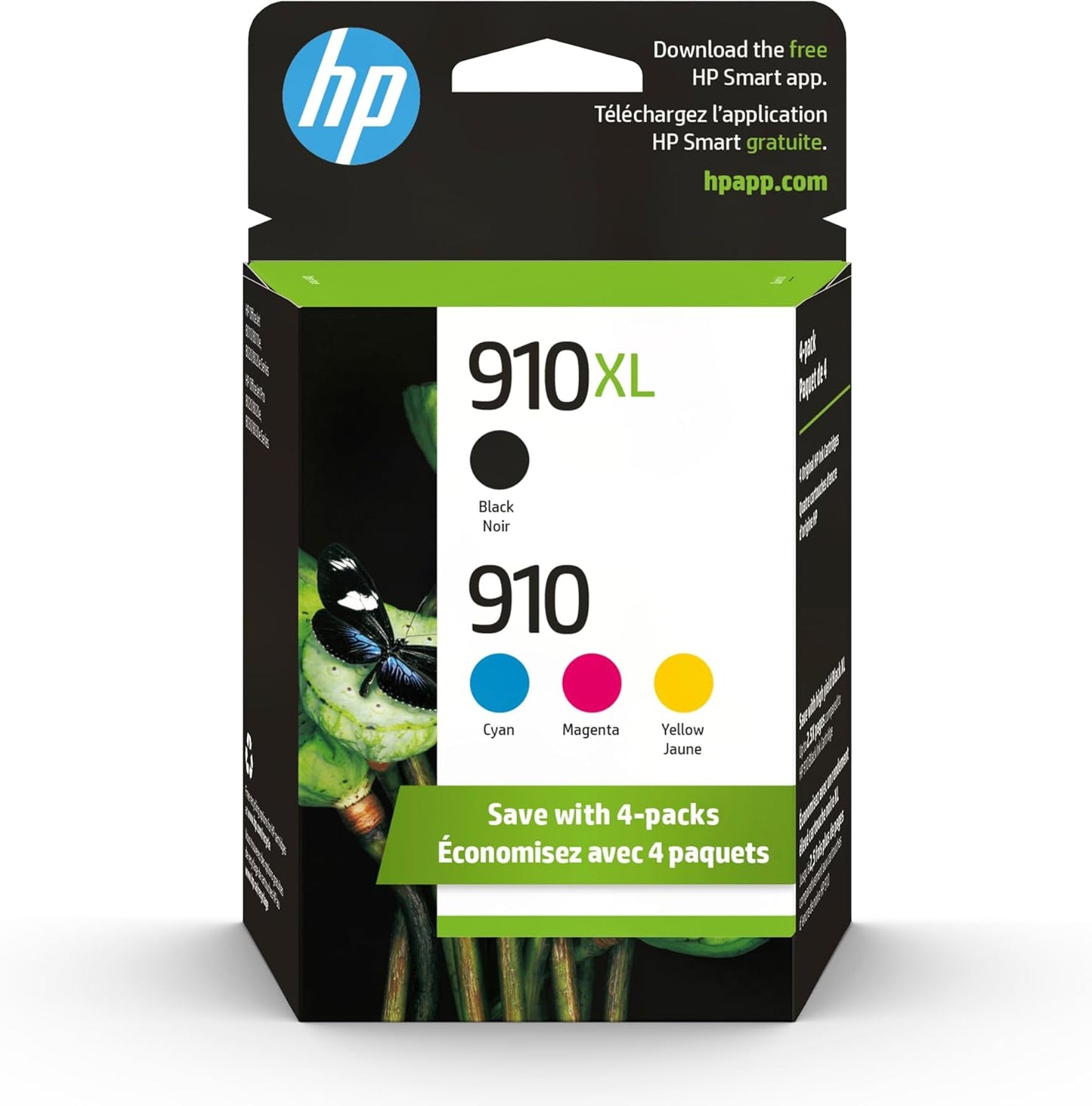 HP 3JB41AN 910/910XL Ink Cartridge 4-Pack