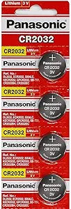 Panasonic CR2032 Lithium Coin Battery 3V 4-Pack