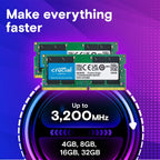 Crucial CT2K16G4SFRA32A 32GB DDR4 3200MHz SODIMM Kit