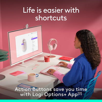 Logitech 910-007409 POP Wireless Bluetooth Mouse Rose