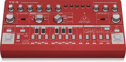 Behringer TD-3-RD Analog Bass Synthesizer - Red