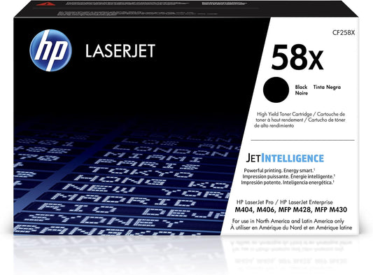 HP CF258X 58X Black High-Yield LaserJet Toner Cartridge